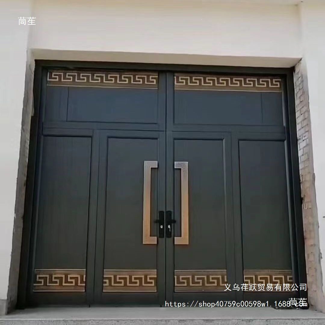 大门大进户门铁门双开门大门对开门中式农村复古烤漆自建房