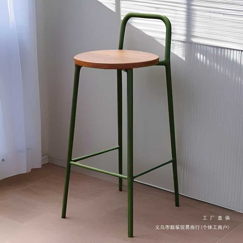 北欧现代简约轻奢设计师户外吧台椅家用酒吧凳网红靠背休闲高脚凳