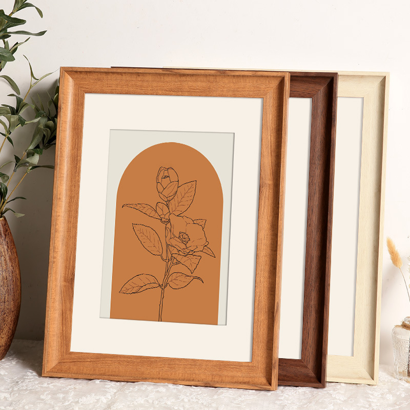 美式复古画框挂墙A4a3实木质相框装裱8寸10摆台8K油画外框4k娜幽