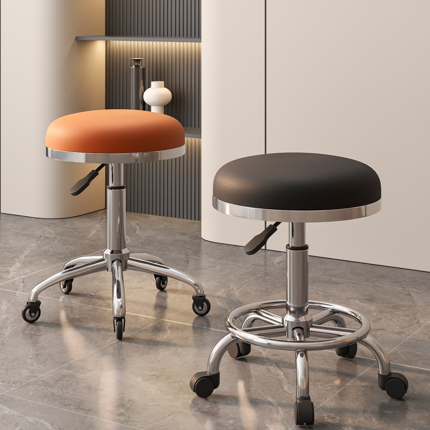 美容椅发廊剪发大工凳理发店椅子美发店旋转升降圆凳子美容店专用