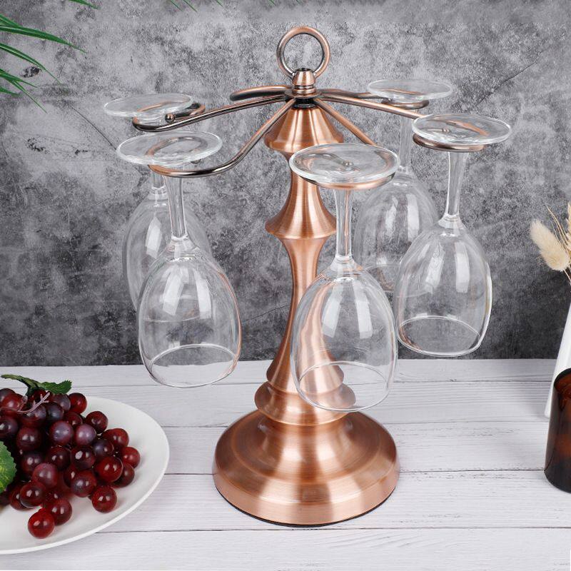 红酒杯架厨房高脚杯金属置物架玻璃杯挂架亚克力实木酒柜收纳架子