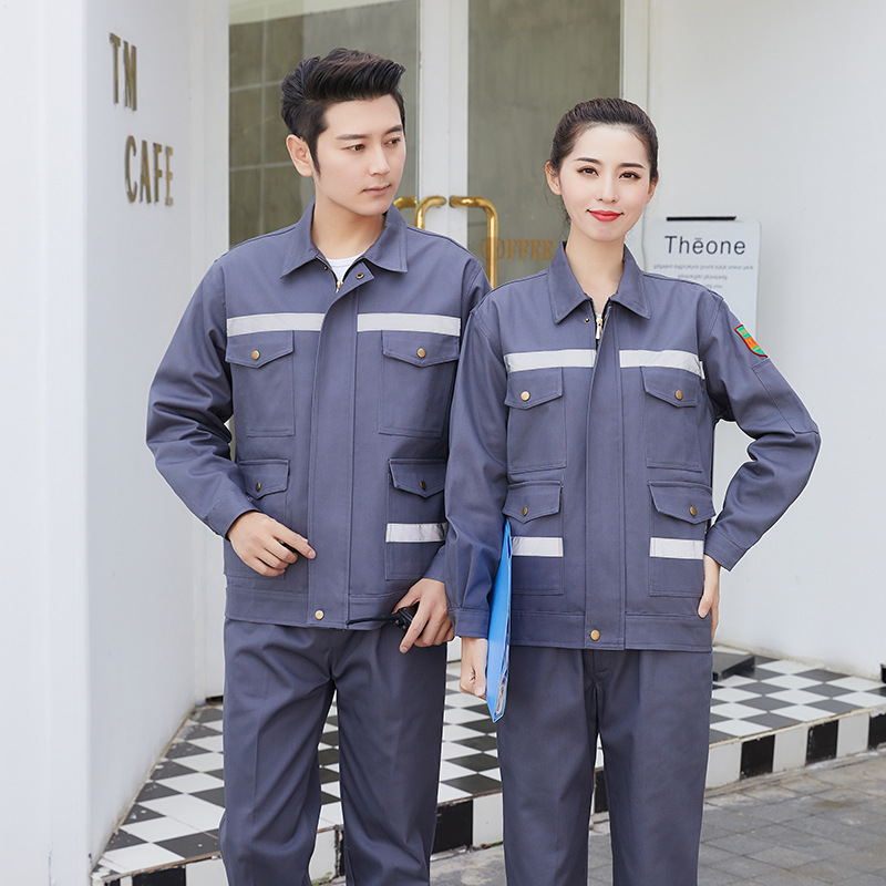 源头厂家 防阻燃工作服劳保工作服工装夏季耐磨印绣LOGE18