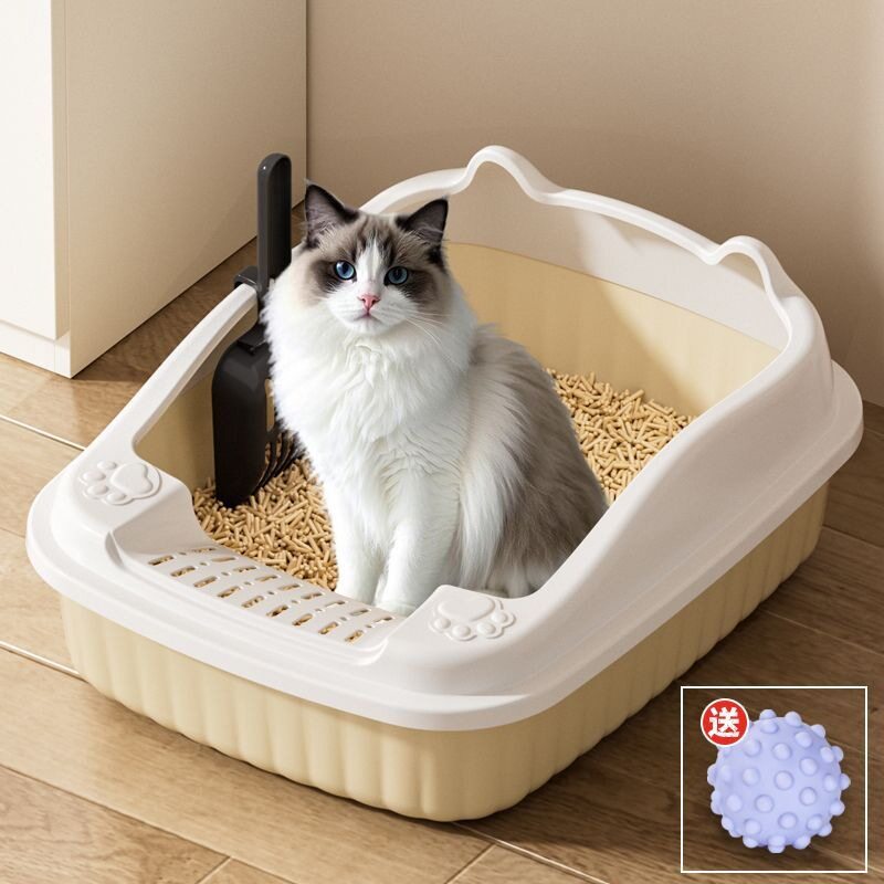 猫砂盆超大号半封闭加高猫咪开放式防外带高颜值猫厕所幼猫缅因猫