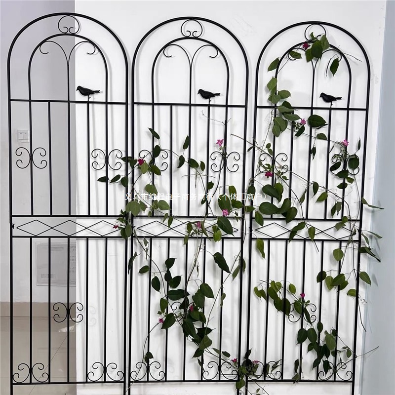 铁线莲爬藤架蔷薇月季种植花园栅栏户外花架支撑杆铁艺植物攀爬架