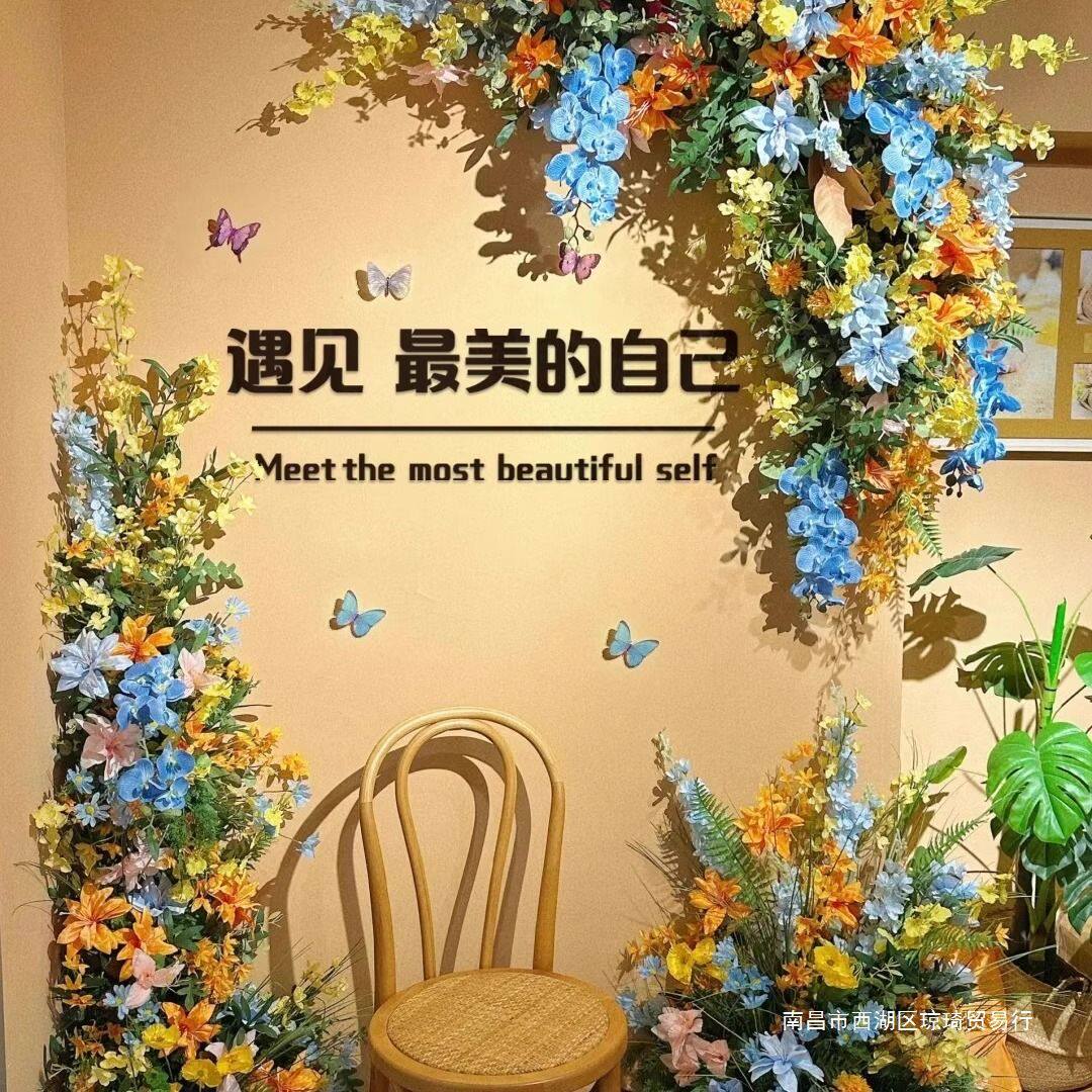 女服装店装饰品氛围网红美容院场布置形象背景墙角遮丑面美甲发店
