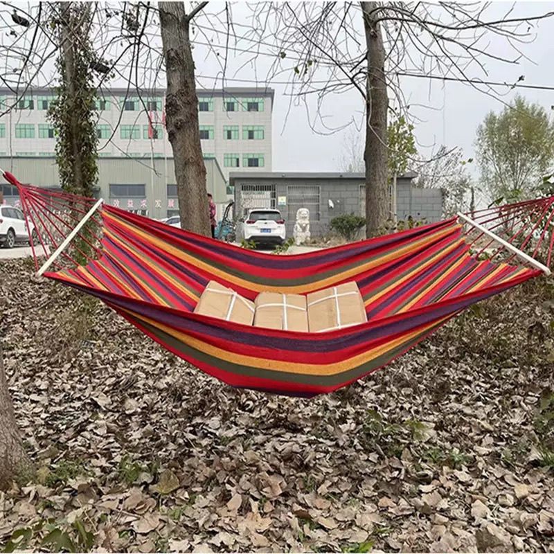 户外吊床单人双人防侧翻加厚帆布宿舍学生寝室室内秋千成人