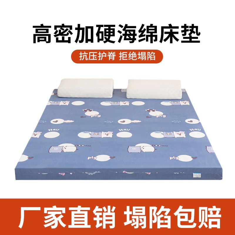 A6T高密度海绵床垫软垫加厚家用双人床褥铺地学生宿舍榻榻米定 制