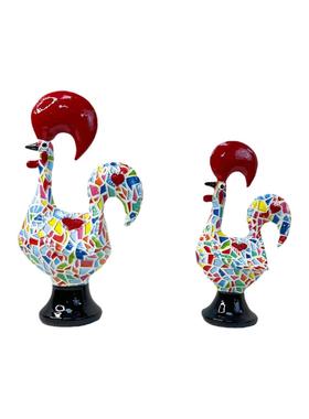 现代简约公鸡一对摆件客厅家居装饰品书房桌面摆设树脂工艺品礼品