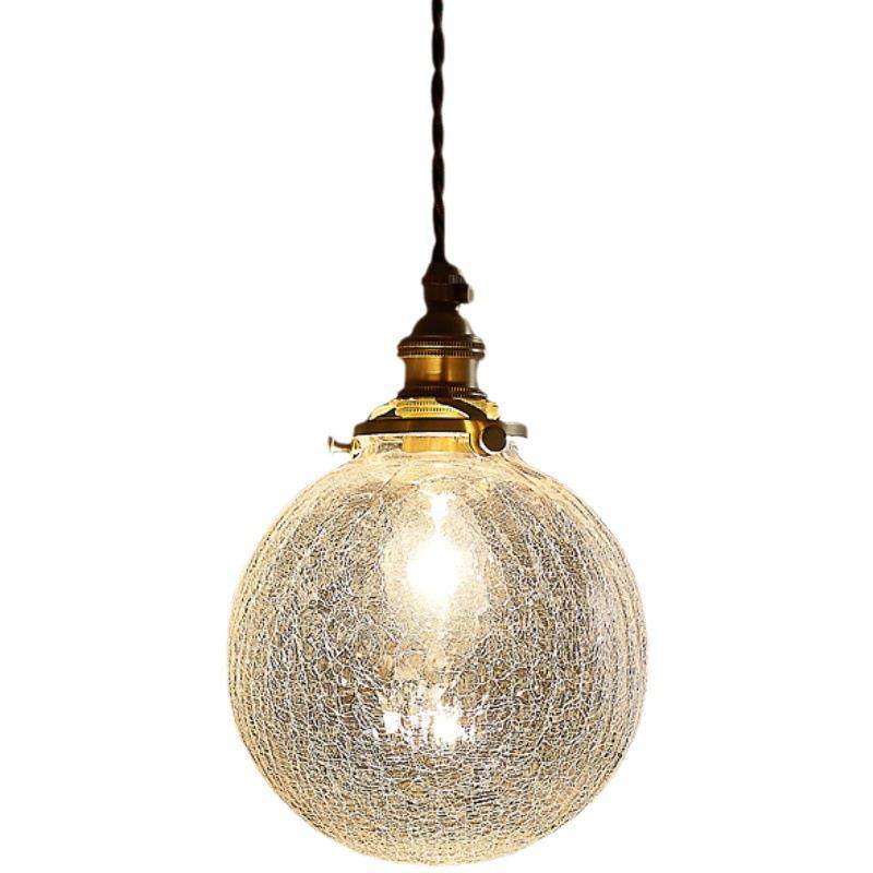 日式复古黄铜玻璃吊灯单头北欧ins极简民宿餐厅灯卧室床头小吊灯,家装灯饰光源,智能吊灯,淘宝优惠券,粉丝福利购,淘宝优惠卷