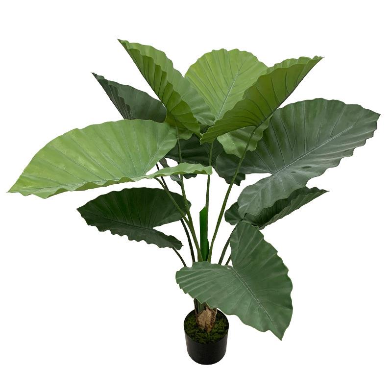 仿真人造绿植滴水观音树喜林芋春芋室内植物盆栽网红绿植假树摆件