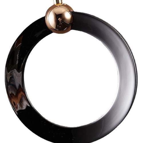 后现代网红别墅楼梯吊灯长吊灯复式楼轻奢北欧客厅loft圆环吊灯饰