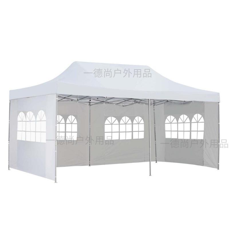户外广告帐篷夜市摆摊雨棚四角展览遮阳大伞折叠伸缩四角尖顶帐篷