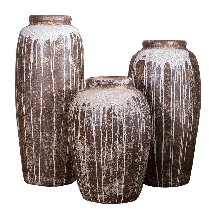 景德镇陶瓷落地花瓶手工粗陶陶罐坛子土陶做旧仿古大型花盆,家居饰品,花瓶,淘宝优惠券,粉丝福利购,淘宝优惠卷