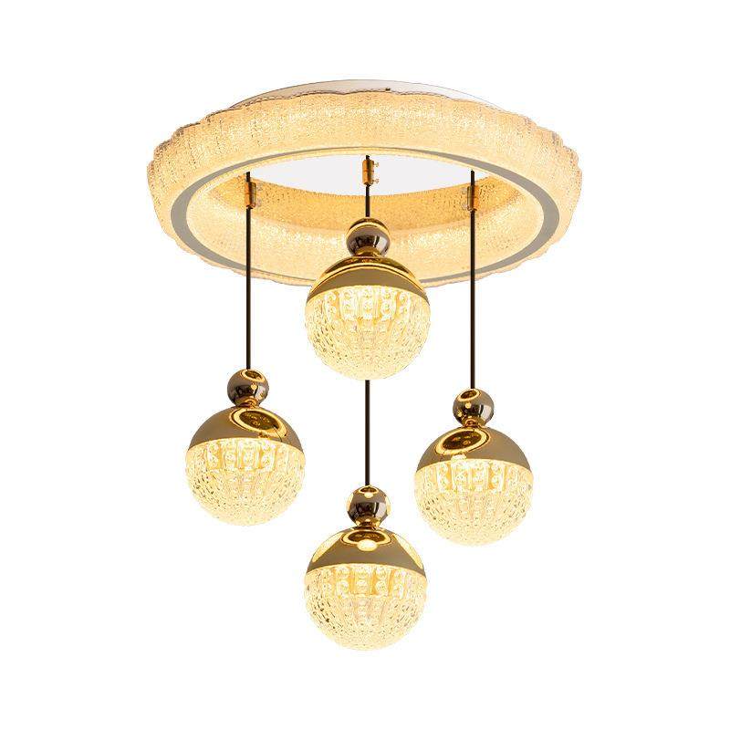 简约led水晶灯圆形高级感餐厅灯客厅灯卧室灯吊灯古镇工厂,家装灯饰光源,智能吊灯,淘宝优惠券,粉丝福利购,淘宝优惠卷