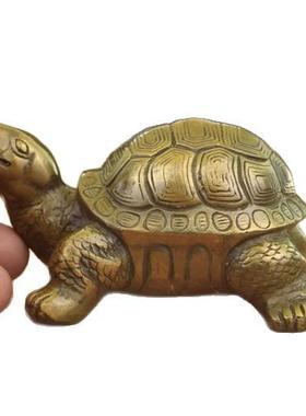 纯铜摆件黄铜龟长寿龟工艺品寿龟青色龟长寿龟书房厅摆件装饰品