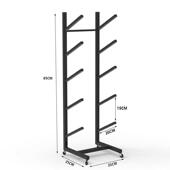 新款 多层波速球收纳架健身房置物架瑜伽球半圆球架平衡球展示架