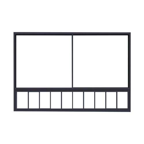 断桥铝六轨推拉窗带纱网双层中空玻璃隔音小区自建房封阳台隔音窗