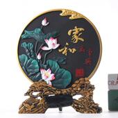 端午礼品活性炭雕工艺品中式 复古摆件乔迁礼品客厅摆件