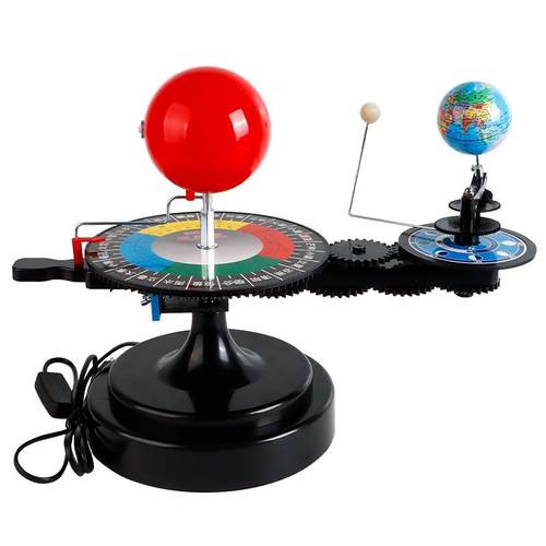 三球仪教具手动三球仪太阳地球月亮日食月食全食公自转电动三球仪