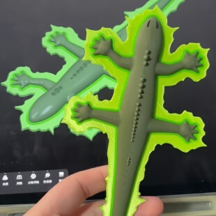 老爹蜥蜴挂件护身符3d打印成龙历险记周边摆件创意趣味搞怪小玩具