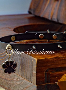 Kuri Bisuketto栗子「乖巧可可」牛皮项圈k9项链choker女仆装甜酷