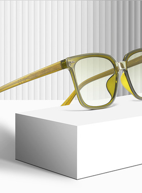 日本品质2025新款太阳镜女时尚TR大框板材脚方形简约百搭防紫外线