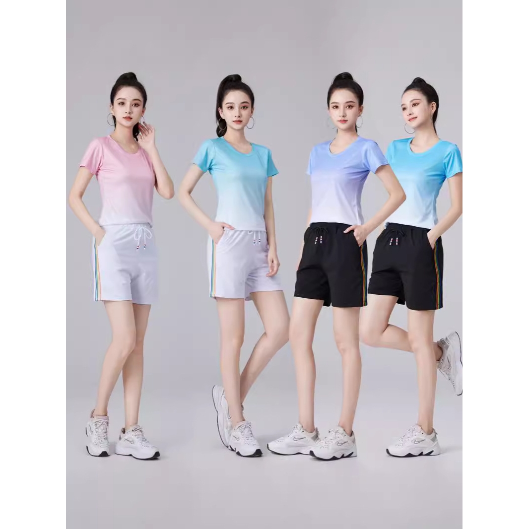 日本无印MUJIE广场舞服装夏季跳舞衣服套装舞蹈服透气健身操速干
