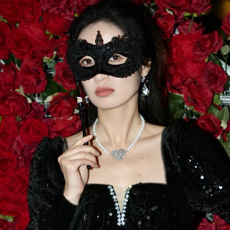 速发唯美婚纱面具生日结婚宴会派对性感神手持圣节化妆假面舞会