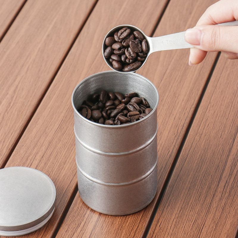 竹节304不锈钢密封罐复古w咖啡豆茶叶真空收纳罐户外便携储物罐盒,厨房/烹饪用具,密封罐,淘宝优惠券,粉丝福利购,淘宝优惠卷