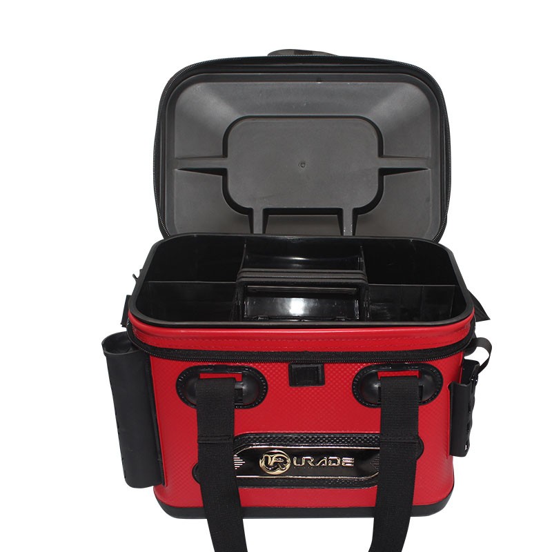 红色活鱼箱工具收纳箱多功能钓箱鱼桶海钓筏钓Q箱带增氧器装鱼桶