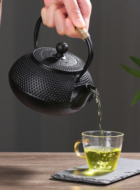 家用围炉煮茶铸铁茶壶焖茶壶茶A具泡茶室内茶炉铁壶电热烧茶壶套