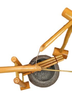 庭院装饰流水惊鹿流水摆件石钵过滤U器日式滴水器