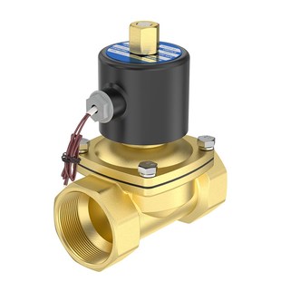 常开型电磁水阀1寸控n制阀220V不锈钢4分全铜直通自来水管开关水