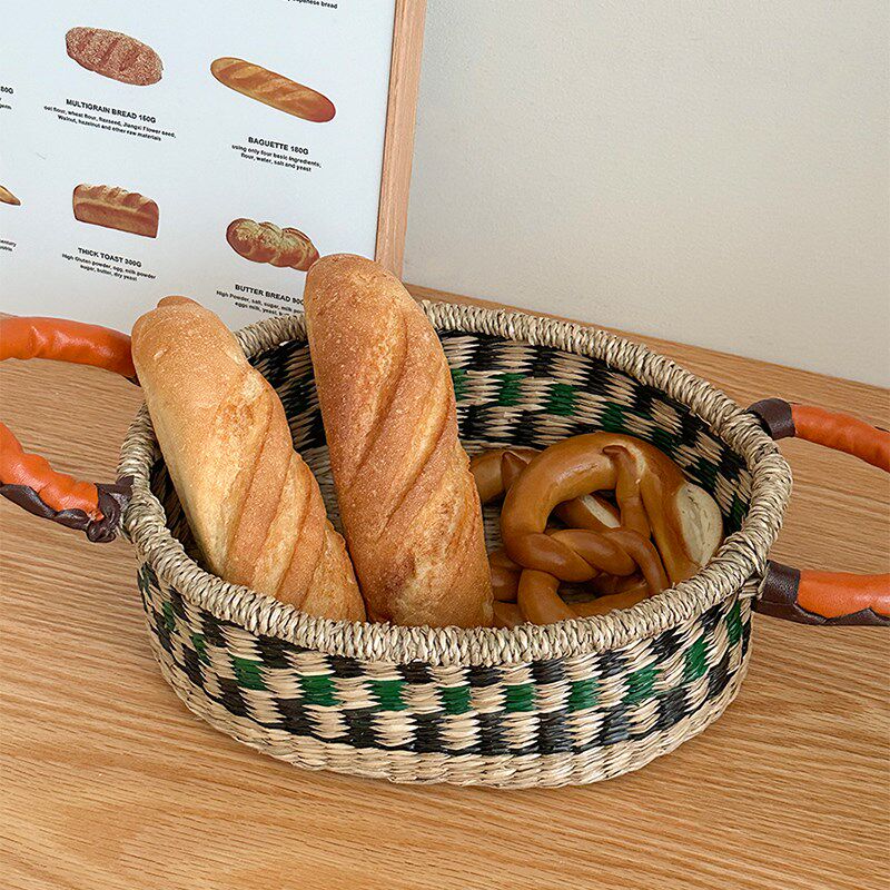 复古海草编织收纳筐桌面茶几零食收纳盒藤编杂物化妆品.收纳篮家,收纳整理,收纳筐,淘宝优惠券,粉丝福利购,淘宝优惠卷