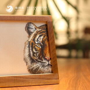 湘绣纯手工绣制国k风文创笔筒礼盒套装商务送礼高档中国风摆件礼