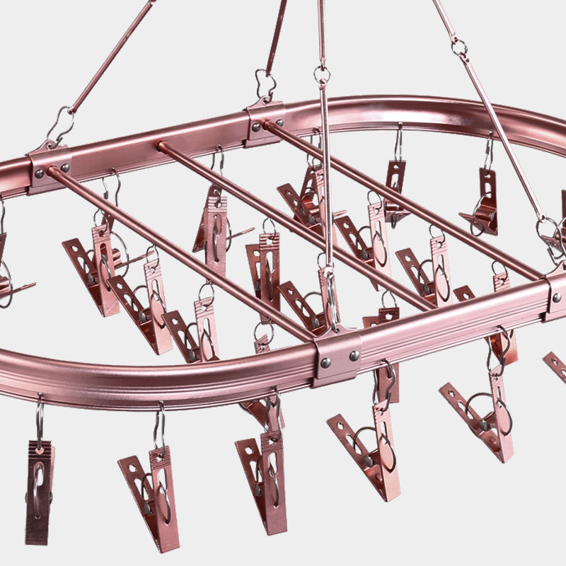 铝合金袜子架晾袜架圆形多w夹子内衣金属晾晒架子多功能衣架