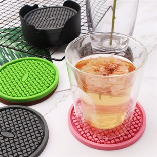 杯垫茶道茶杯垫创意套装圆形隔热垫硅胶垫餐垫吸水垫Y碗垫日式酒