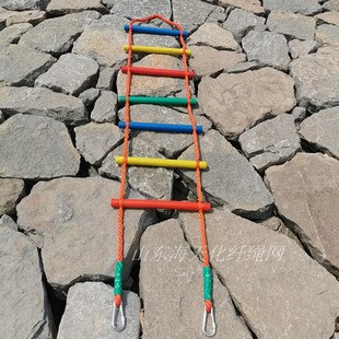 宝宝感统训练攀爬梯幼儿园安吉游戏E梯子儿童室内攀爬软梯早教爬