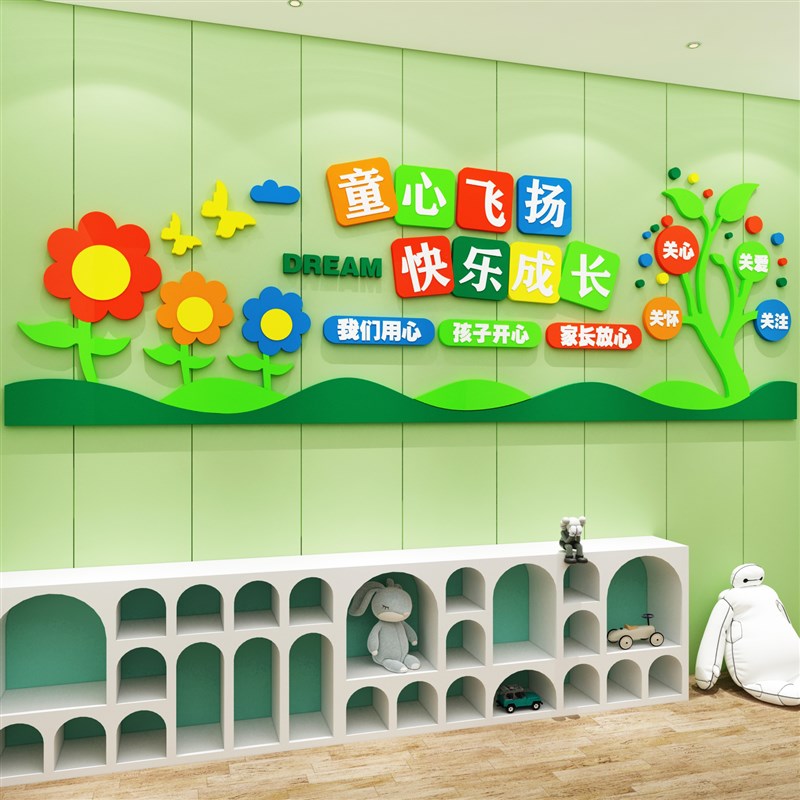 幼儿园环创主题成品托管班环境布置D材料大厅墙面装饰形象文化背