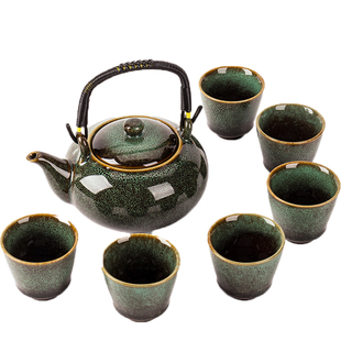 凉水壶陶瓷泡茶大容o量功夫茶具套装窑变提梁壶酒店餐厅饭店用水