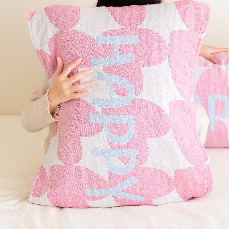 粉色爱心枕巾纯棉一对装v女全棉纱布家用吸汗单人枕头毛巾,床上用品,枕巾,淘宝优惠券,粉丝福利购,淘宝优惠卷