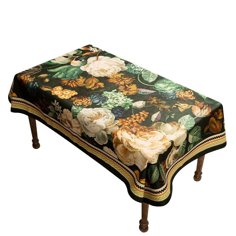 复古美式欧式桌布轻奢高档雪尼尔餐桌台布高颜值茶T几台布防尘餐,居家布艺,桌布,淘宝优惠券,粉丝福利购,淘宝优惠卷