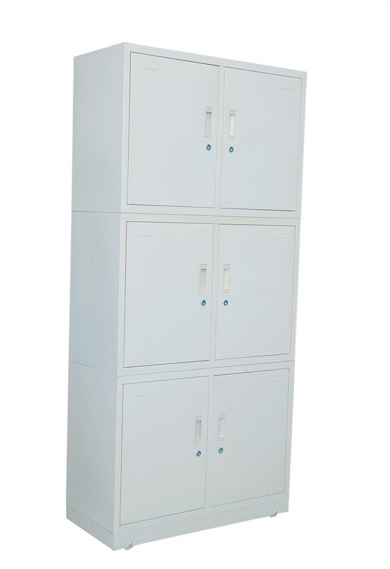 三节铁皮文件柜带锁带轮双色加厚C办公电脑桌广东揭阳潮汕免费送