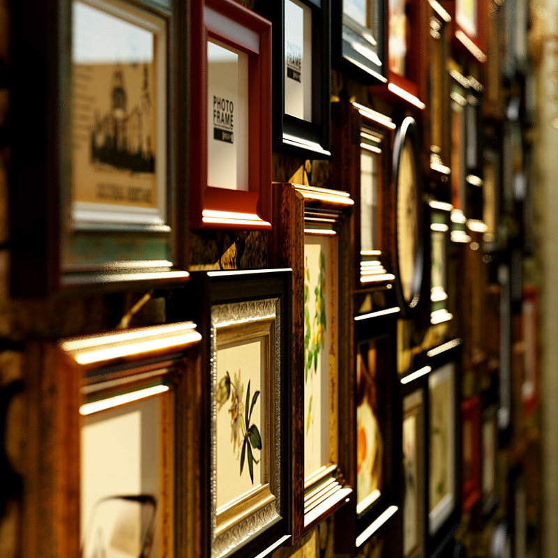 实木美式照片墙i客厅欧式相框文化墙相片背景挂墙面设计大组合挂