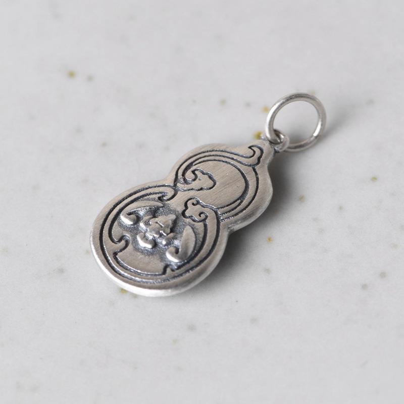 网红- 手工DIYS925银祥云如意蝙蝠挂件手链配件时尚泰银葫芦吊坠