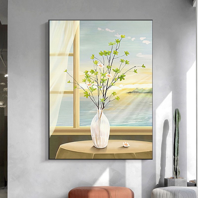 简约客厅装饰画沙发背景墙挂画轻奢植物绿植北欧S楼梯口高级感壁图片