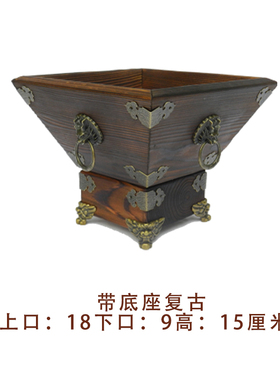 老式复古实木斗升日进斗金摆件创意客厅装饰店铺S摆设开张开业礼