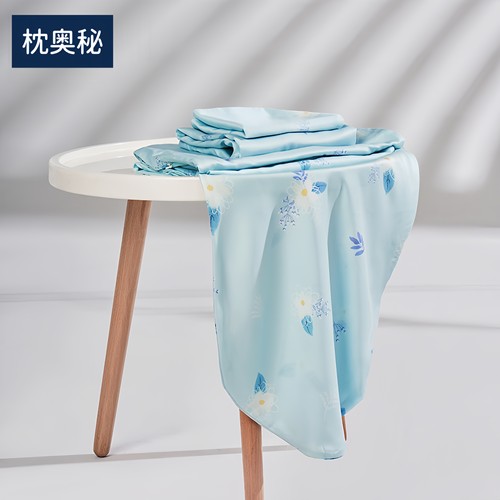 枕奥秘天丝纯棉绒面U型H型枕枕套