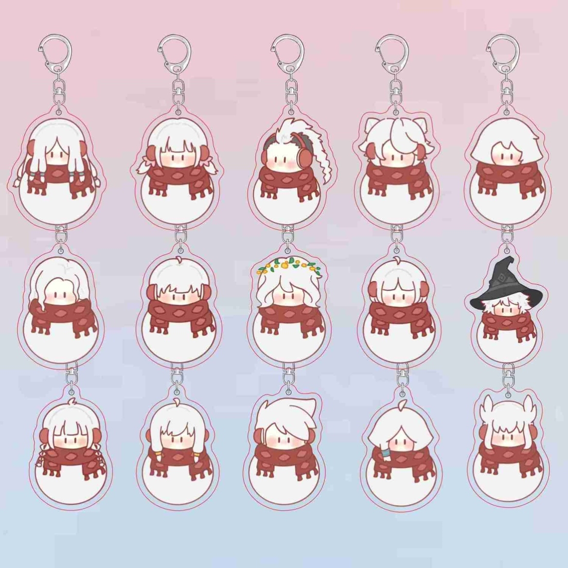 新款雪人光遇周边钥匙扣巫师正太龙骨亚克力书包挂绳超萌挂件礼物