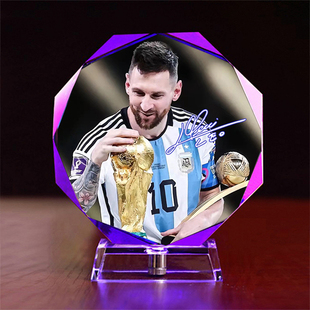 梅西罗纳尔多内马尔花样足球纪念球迷男孩和同学DIY周边生日和毕